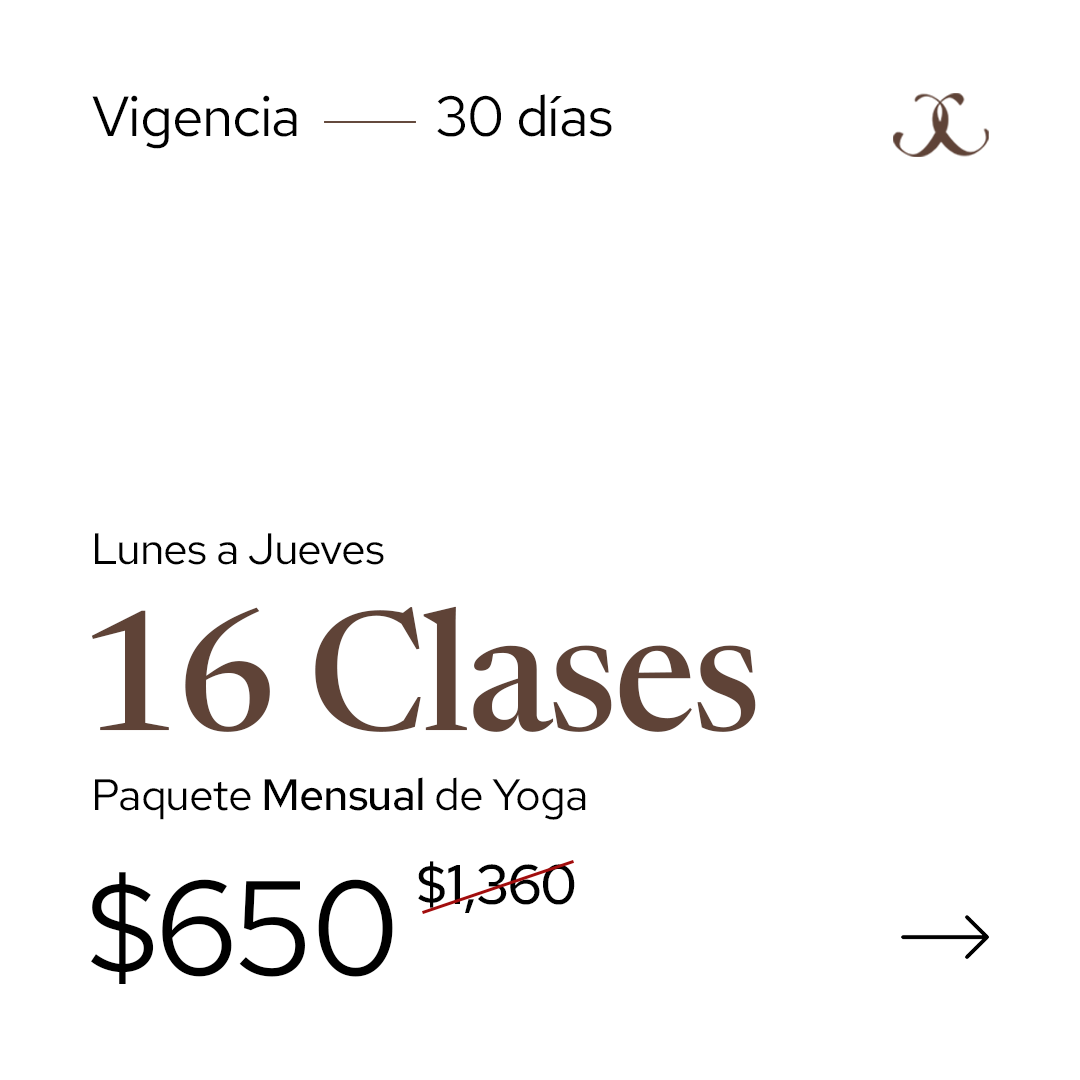 Yoga Adultos 16 Clases - Mensual