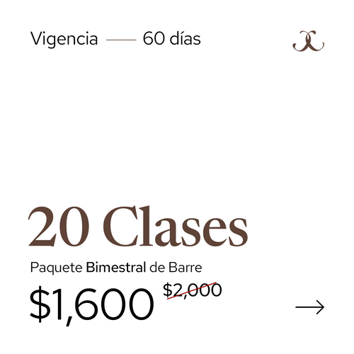 Barre 20 Clases - Bimestral