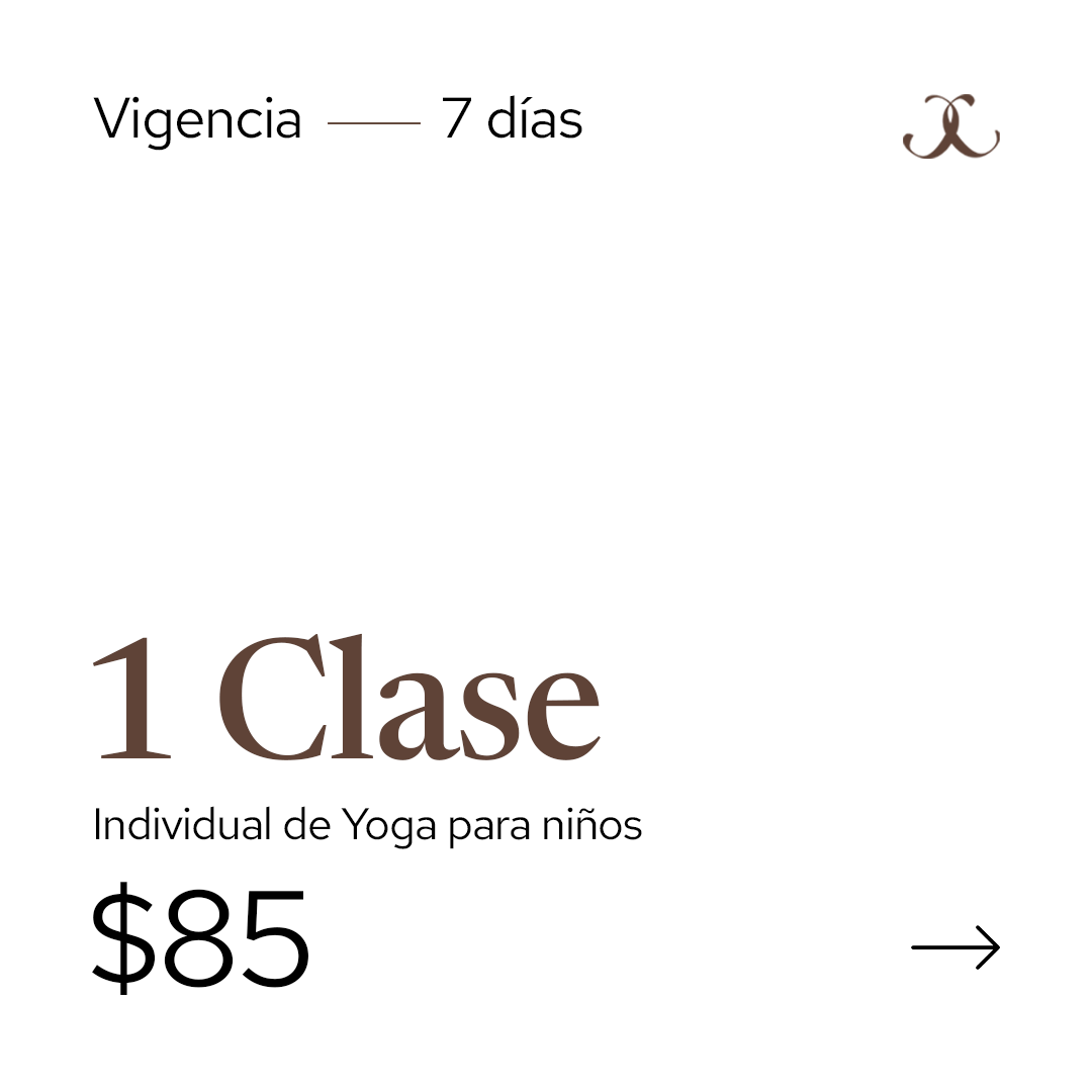 Yoga Kids 1 Clase - Individual Niños
